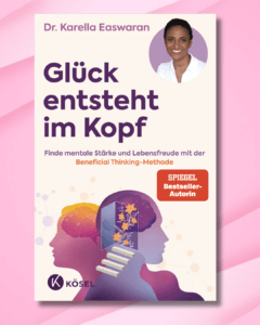 Buchcover: Glück entsteht im Kopf. Die innovative Beneficial Thinking-Methode zeigt dir Schritt für Schritt, wie du dein Gehirn verstehst, ungünstige Muster erkennst und neue, stärkende Bahnen im Kopf anlegst. 